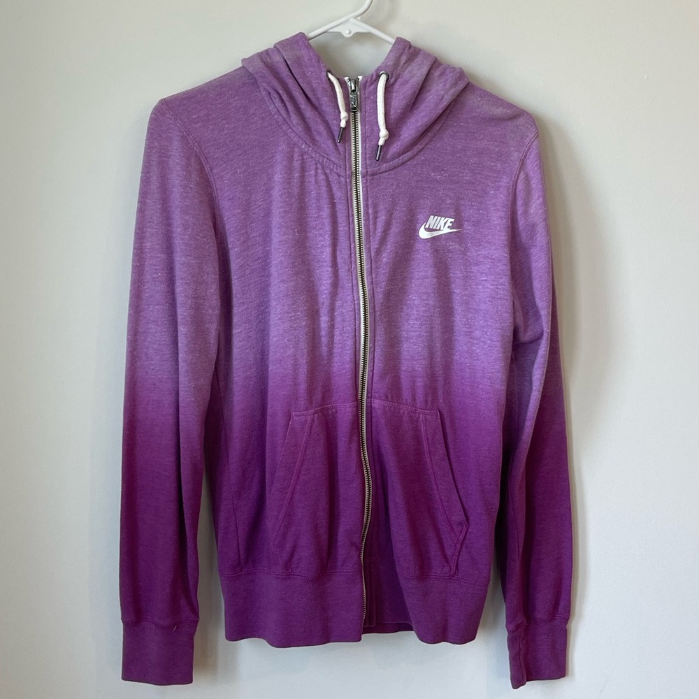 Nike purple ombré medium zip hoodie.